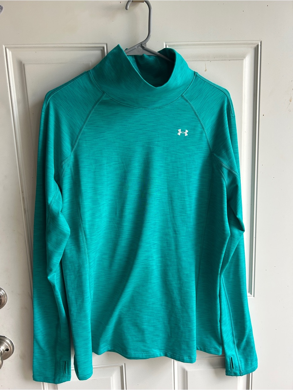 Under Armour Turquoise ColdGear Long-Sleeve Mock Neck Top